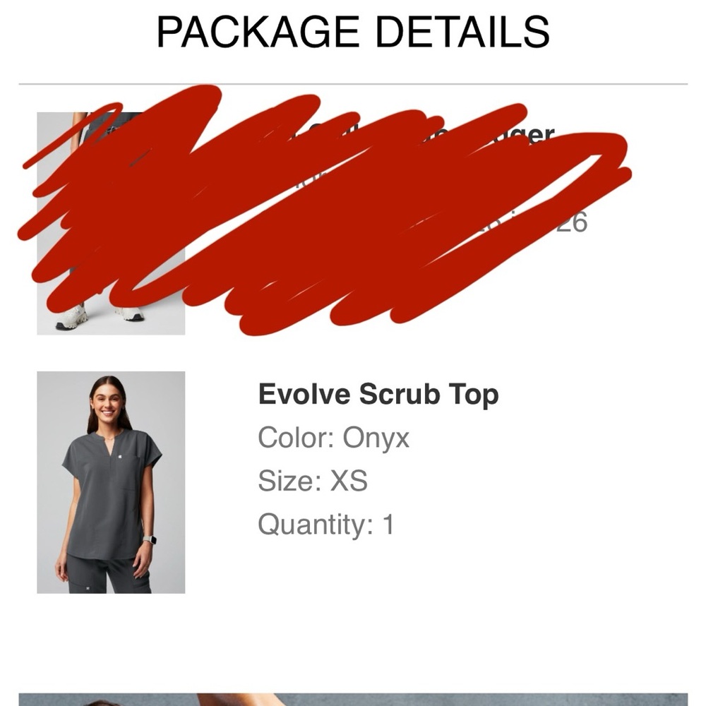 EVOLVE Onyx Scrub Top